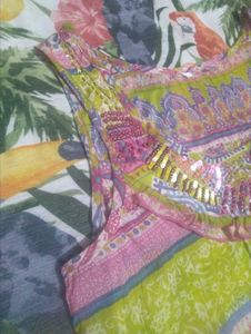 Bohemian Print Ruffled Tank Top