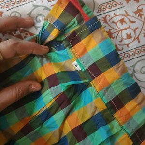 Cute Yellow &amp; Plaid Skirt Set