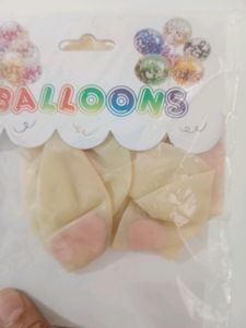 5pcs Inflatable Rose gold Confetti Balloon