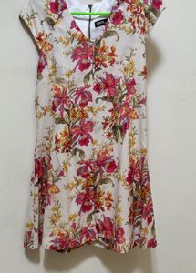 ASOS Floral Cap Sleeve Mini Dress