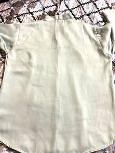 Light Green V-Neck Top