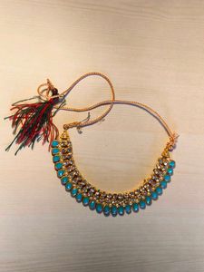 Choker Necklace with Turquoise and Crystals