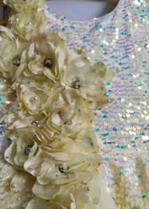 Sparkling Sequin &amp; Ruffle Gown