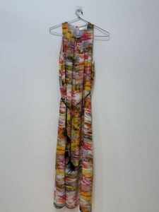 Vibrant Abstract Print Maxi Dress