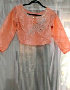 pastel peach/coral lehenga set