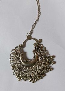 Boho Silver Oxidized Necklace &amp; Earring Set