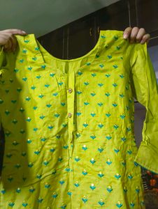 Lime Green Kurta Set