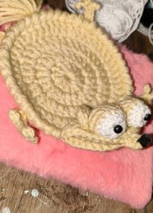 Crochet "Splat" Squirrel Coaster