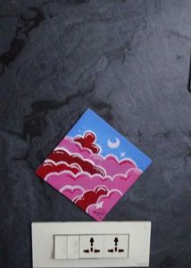 Purple Night Sky Painting