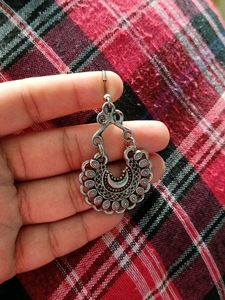 Bohemian Oxidized Jhumka Earrings