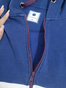 Women blue hoodie jacket