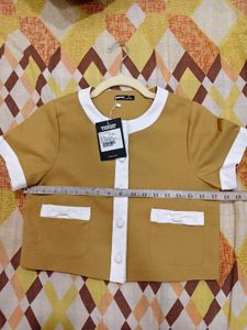 Stylish Mustard Cropped Top