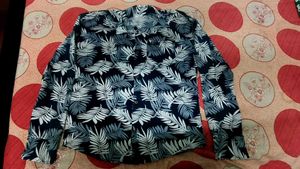 Men's Tropical Print Long Sleeve Shirt