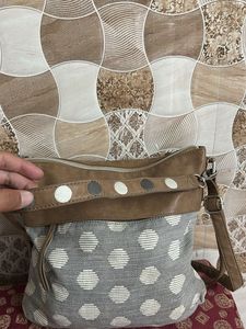 Stylish Polka Dot Hobo Bag