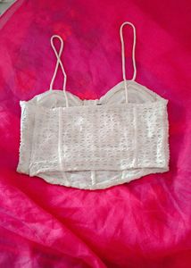 White Lace Corset Top