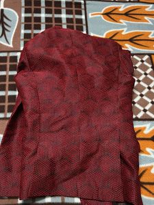 Red Patterned Blazer