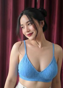 81.Cute Blue Bralette bra