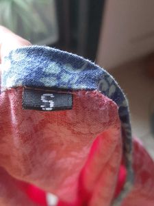 Pink Printed Sleeveless Kurta