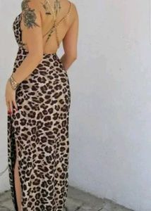Chic Leopard Print Slip Dress