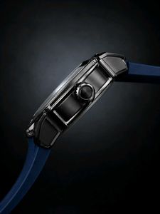 Trendy Blue skeleton Dial Watch –