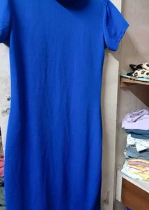 Vibrant Blue Short Sleeve Dress