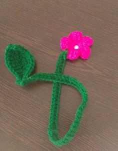 Crocheted Flower bookmark