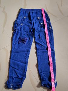 Girls Blue Striped Top, Jacket &amp; Pants Set