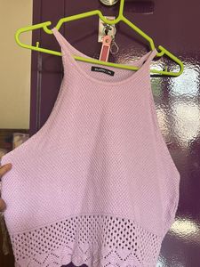 Lavender Knit Crop Top