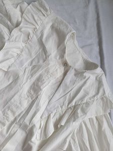 Vintage White Ruffle Collar Shirt