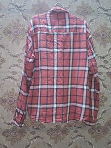 Men's Red Plaid Long Sleeve Shirt of 1