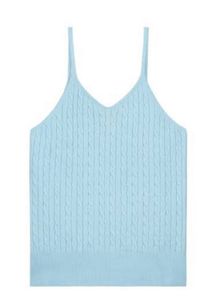 M to L Light Blue Knit Tank Top