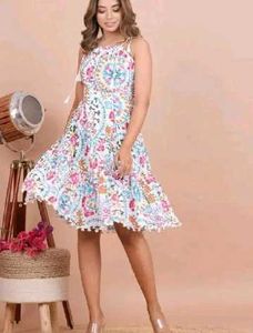 Boho Floral Print Summer Dress