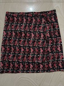 Chic Plaid Mini Skirt,size (M), 30