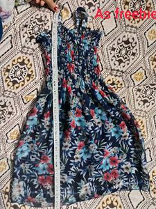 Floral Print Girls Dress with freebie