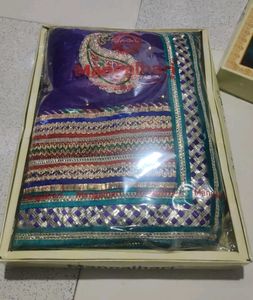 Elegant Embroidered Purple Saree