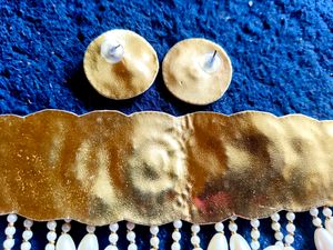 Pearly Gold Beaded Neck Set