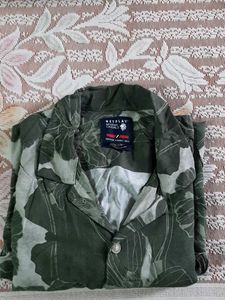 Netplay Green Floral Print Shirt