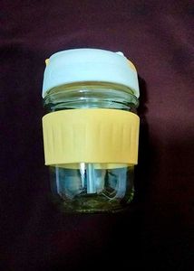 Glass Tumbler with Flip-Top Lid