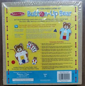 Button Up Bear Toy  3+Years
