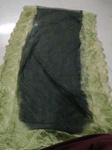 Green Embellished Net Dupatta
