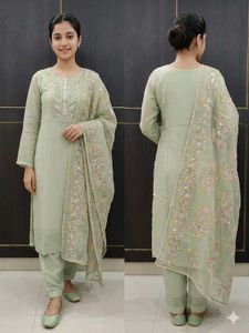 Elegant Pastel Green Suit with Dupatta