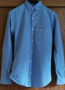 Men's Blue Striped Button-Down Shirt