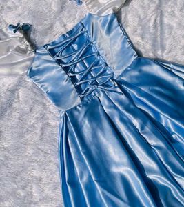 Stunning Blue Satin Dress