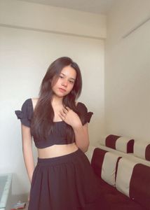 Black Crop Top with Puff Sleeves