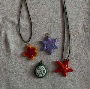 5 Handmade Pendant Necklaces Set