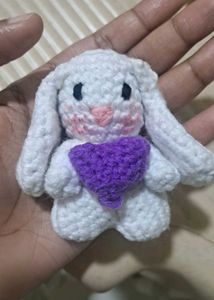 Crocheted Bunny with Heart