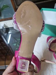 Sparkling Pink Wedge Sandals size 39