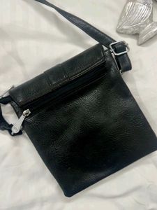Black Leather Crossbody Bag
