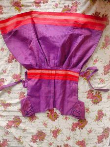 Girls Purple &amp; Red Ethnic Dress