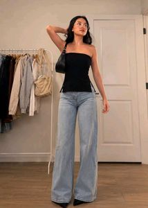 Black Strapless Tube Top